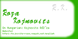 roza kojnovits business card